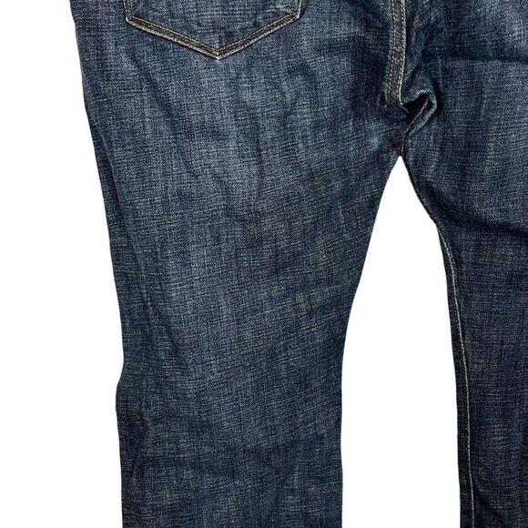 Levis 501 Levi Strauss Mens Blue Distressed Button Fly Straight Leg Jeans 40 x30 - Picture 13 of 16